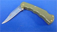 Buck U S A Locking Pocket Knife Green Grip