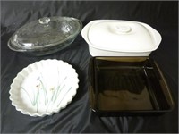 Lot of 4 Casserole & Baking Dishes