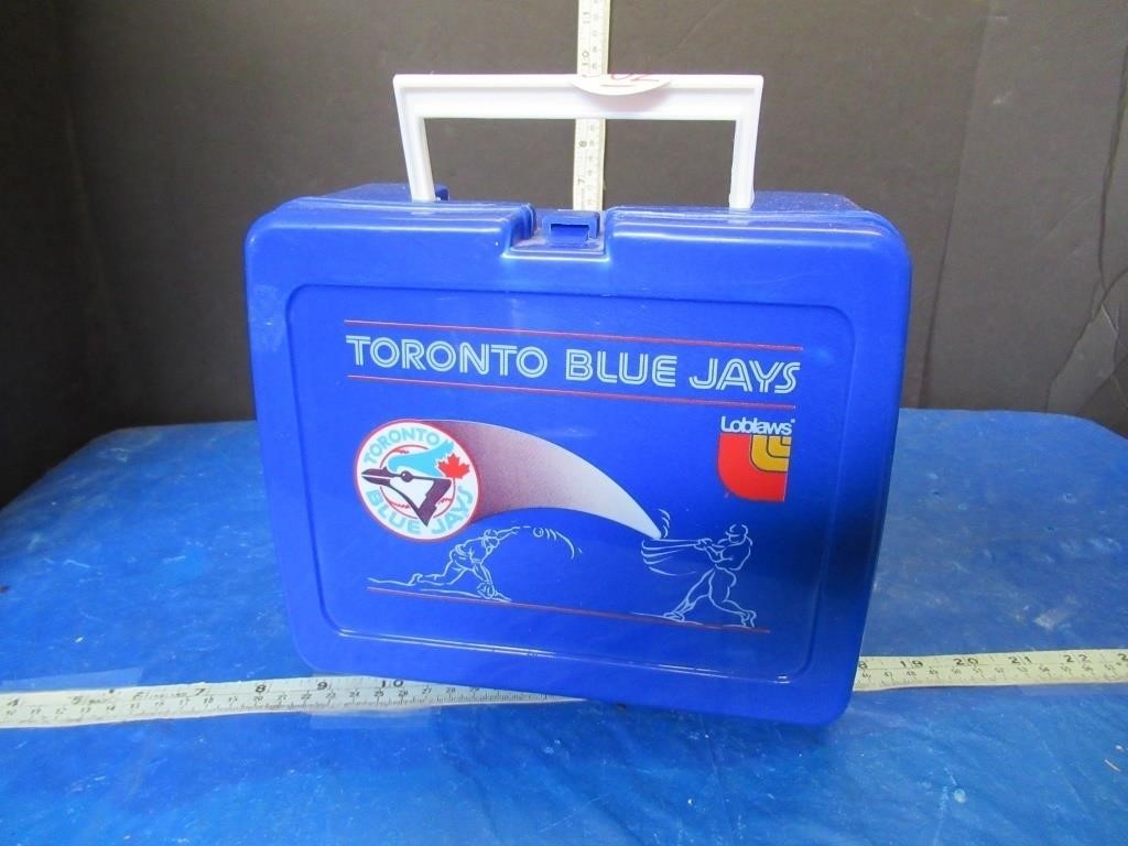 BLUE JAYS PLASTIC LUNCH BOX W/THERMOS