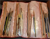 Paint brush holder and paint brushes and tools