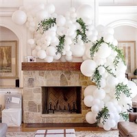 110Pcs White Balloons Different Sizes 18/12/10/5 I