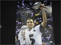 Joe Flacco Signed 16x20 Photo JSA Witnessed