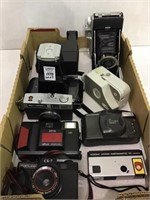 Lot of 9 Various Cameras Including Kodak,