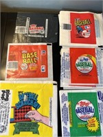 Vintage lot of 1980’s baseball card wrappers