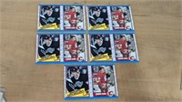 5 1989 OPC Gretzky & Fleury Uncut Cards