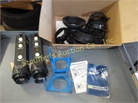 Headlight aimers & adapters (1 missing handle)