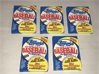 1986 Topps Baseball Cards LOT of 5 Unopened Packs