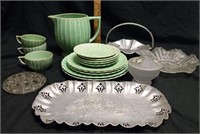 Hazel picture, cups, plates, frog