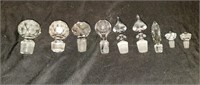 9 Vintage Cut Glass Stoppers