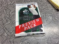 2001 SP Authentic Preview golf pack
