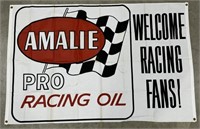 Vintage Amalie Pro Racing Oil Welcome Cloth Banner