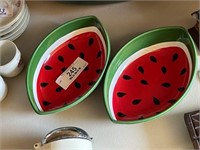 2 Watermelon Serving Bowls