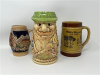 Vintage Japanese Beer Stein Mugs