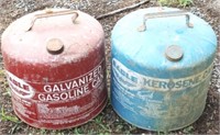 2 pc. Vintage Metal Gas/Kerosene Cans