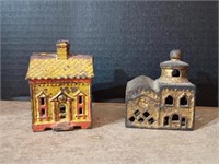 2 antique cast iron buildings still banks