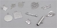 (11) NEW STERLING REMEMBRANDT CHARMS. TOGETHER