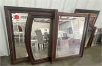 Large Wood Tone Mirrors