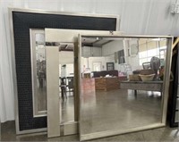 Large Silver Tone Mirrors