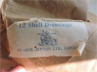 Large selection of WW II shell dressings