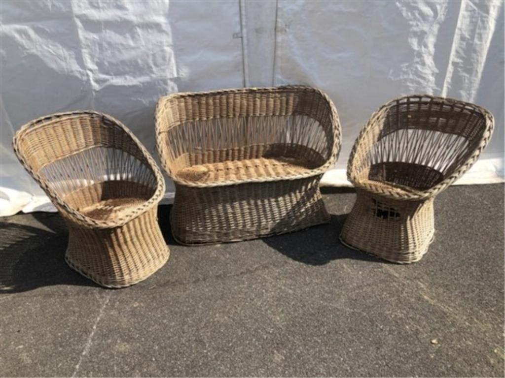 3 Pc. Wicker Patio Set