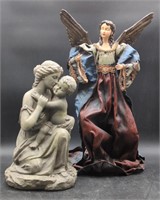 (L) Angel of Flight, Resin 20 inch, & Mother and