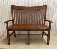 Wooden Entryway Mission Bench