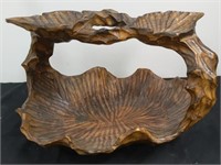 10x14 wood carved fruit bowl