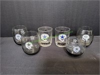 (6) NFL Glass Juice Tumblers