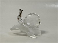 LOVELY SWAROVSKI CRYSTAL SNAIL & BOX