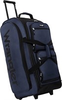 Wrangler Wesley Rolling Duffel Bag, Navy Blue,