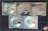Five Recordable Mini Discs