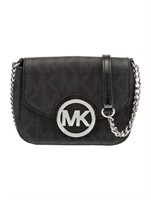 Michael Kors Black Coated Canvas Crossbody Bag