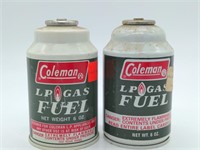 (2) Full Coleman LP Gas Fuel Cartridges
