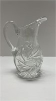 Lovely cut glass pitcher w Ground Bottom