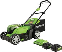 Greenworks 48V 17" Lawn Mower, 2 x 24V 4Ah