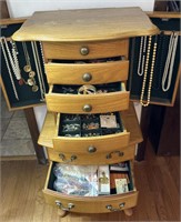 Standing jewelry box and all contents