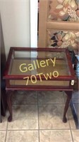 Small antique display case approximately 2 feet