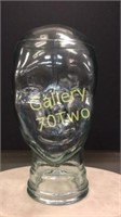 Abstract glass head sculpture approximately 12