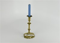 English Brass Petal-Base Candle Stick