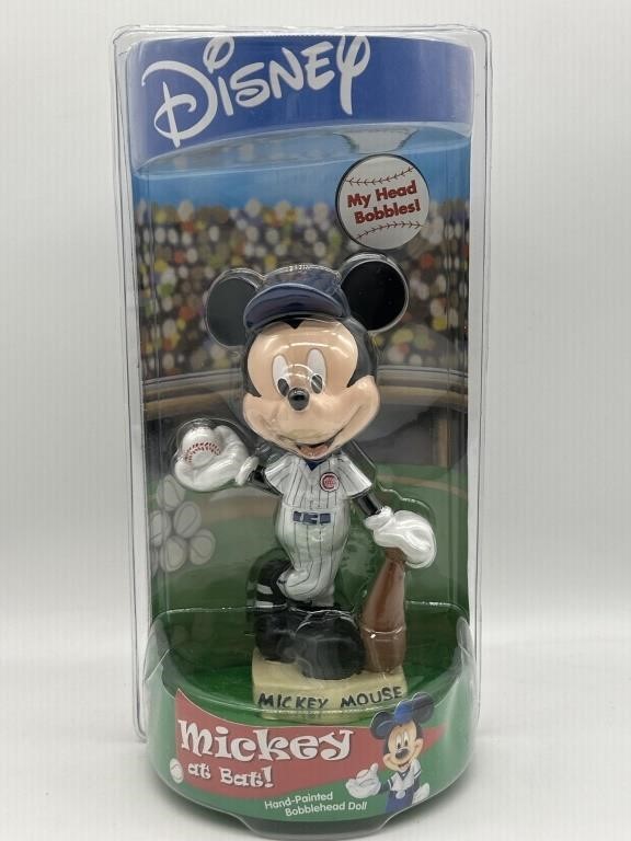 Disney Mickey at Bat for Chicago Cubs Bobble-Head