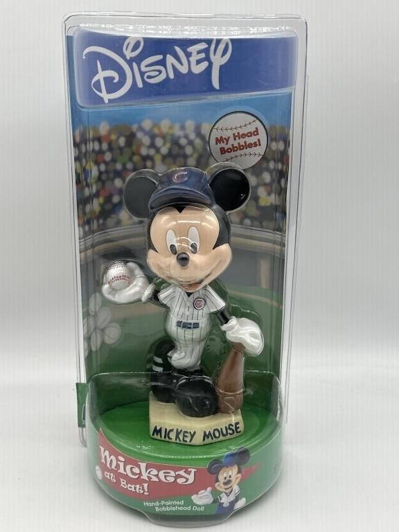 Disney Mickey at Bat for Chicago Cubs Bobble-Head