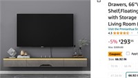 Pmnianhua Floating TV Stand with Drawers