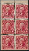 USA #301c BOOKLET PANE OF 6 USED FINE-VF