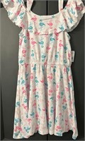 Girls Size 10/12 Flamingo Dress - New