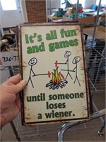 8"X12" METAL SIGN - WIENER