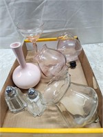 Flat with Pink Decor Items & Depression Glass