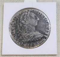 1785 Spanish silver treasure coin