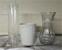 Trio of Vases Inc Party Lite