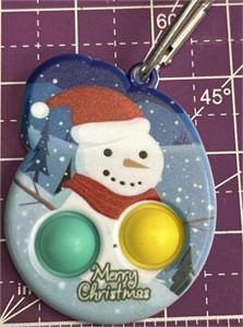 Snowman merry Christmas pop it keychain