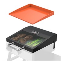 New Upgraded 17" Glass Hinged Griddle Lid Hood for